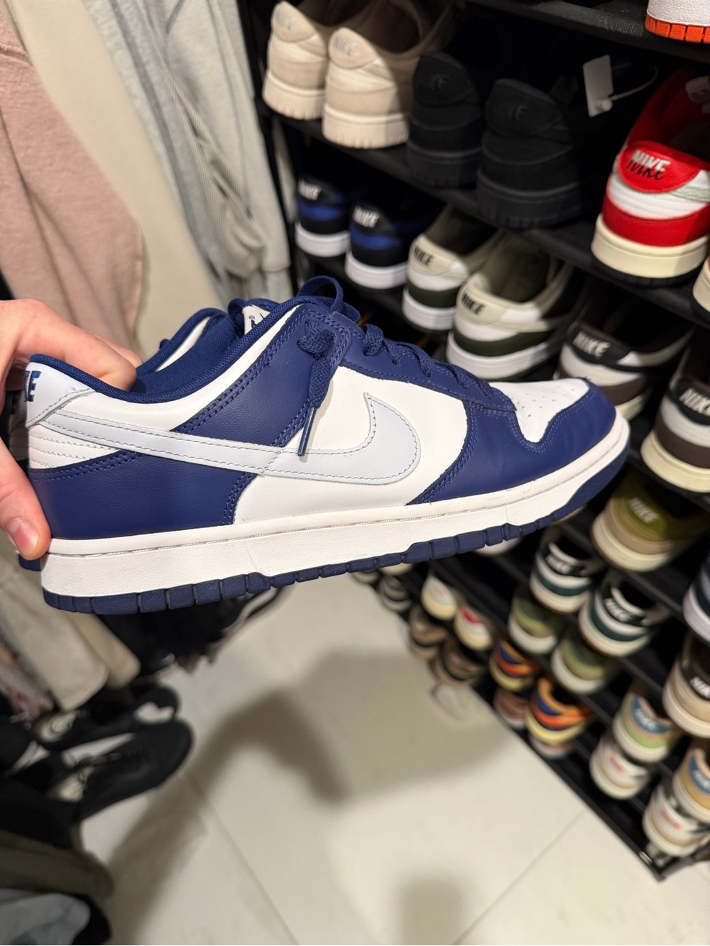Nike Dunk Low in Navy and White